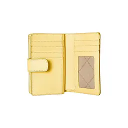 Жіночий шкіряний гаманець MICHAEL KORS Medium Crossgrain, жовтий - мініатюра 2
