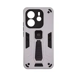 Чехол для Xiaomi Redmi Note 14 4G, Proover, серый, с подставкой и магнитом, противоударный, ударопрочный, бронированный, панель-накладка, защита всего корпуса, термополиуретан (TPU) + поликарбонат (PC), ArmorStandart (ARM85784)