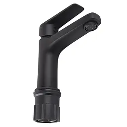 Змішувач для умивальника Topaz Capri TCA-15207-H44-BL картридж D25 H=140 шланги 45см Чорний матовий - мініатюра 7