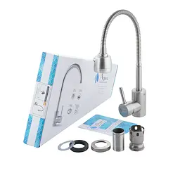 Змішувач для кухні з гнучким виливом Agua Acero-INOX035-2 CV023291 Хром матовий - мініатюра 10