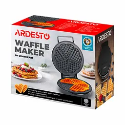 Вафельниця Ardesto 1200 Вт чорна (SM-L100RHEART) - мініатюра 6