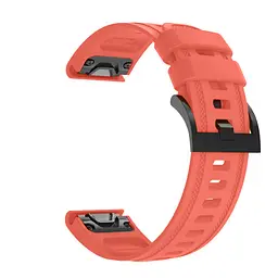 Силіконовий ремінець на смарт годинник Garmin 42,43 mm, Silicone, coral red, зі зручною застібкою, на фітнес браслет, ArmorStandart (ARM87730) - мініатюра 3