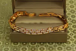 Браслет Xuping Jewelry Блокчейн 16.5 см 7 мм золотистий
