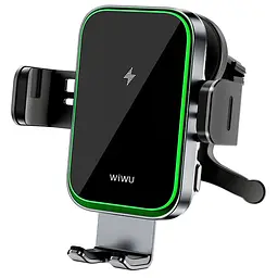 Автотримач із БЗУ CH-313 15W (center console) Black Wiwu teh0029935 - мініатюра 3