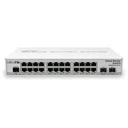 Комутатор Mikrotik CRS326-24G-2S+IN, 24xGb LAN, 2xSFP+cages, RouterOS L5 або SwitchOS (dualboot), des