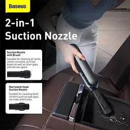 Автомобільний пилосос BASEUS Car Vacuum Cleaner A1 25min 4000Pa (VCAQ010001) чорний - мініатюра 8