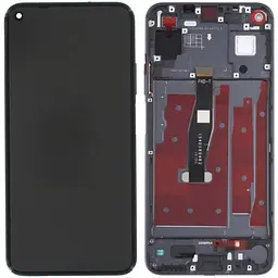 Дисплей Honor 20 / Huawei Nova 5T чорний, оригінал PRC, з рамкою, Midnight Black