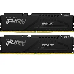 Модуль пам'яті для комп'ютера DDR5 32GB (2x16GB) 6400 MHz Beast Black EXPO Kingston Fury (ex.HyperX) (KF564C32BBEK2-32)