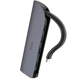 USB Хаб Hoco HB12 Grey - мініатюра 5