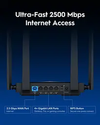 Маршрутизатор Cudy WR3600H, BE3600 2.5G Wi-Fi 7 Router (WR3600H) - мініатюра 4