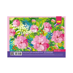 Альбом для малювання Апельсин АП-0308, 20 аркушів, 100 г/м2 Pretty flowers