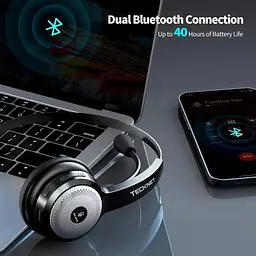 Гарнітура Tecknet  Bluetooth 5.0 із мікрофоном для ПК - мініатюра 4