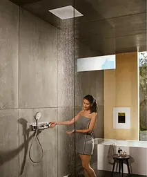 Верхній душ Hansgrohe Raindance E 400х400 1jet вбудований EcoSmart 9 l/min хром 26253000, Хром - мініатюра 4