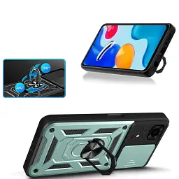 Панель BeCover Military для Xiaomi Redmi Note 11 Pro / 12 Pro 4G Dark Green (707424) - мініатюра 4