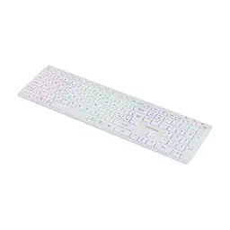 Клавіатура Canyon HKB-W11 Slim Dual Mode Wireless/Bluetooth RGB UA White (CNS-HBTK11W) - мініатюра 2