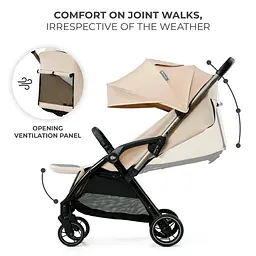 Прогулянкова коляска Kinderkraft Apino Dune Beige (KSAPIN00BEG0000) - мініатюра 7