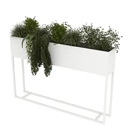 Вазон-кашпо для квітів Nice & Cozy Stand 120x20x80 см на підставці білий