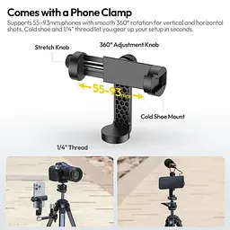 Штатив Ulanzi OMBRA II YING Tripod (38-156cm) Black - мініатюра 12