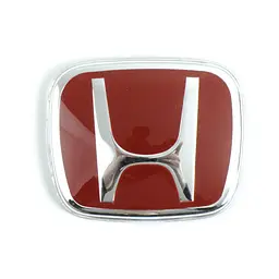 Емблема для Honda 80 x 65 мм оргскло / скотч 3М / червона (75701-S1A-E11ZB)