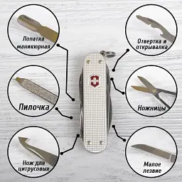 Ніж Victorinox Minichamp Alox Silver (0.6381.26) - мініатюра 6