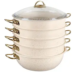 Мантоварка-пароварка з антипригарним покриттям O.M.S. Collection 6091 C-28 см 5,8 л Ivory