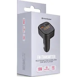 FM модулятор Armorstandart ASF1 18W QC3.0 2xUSB black (ARM82826) - мініатюра 8