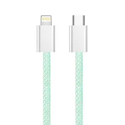 Кабель ColorWay Lightning + USB Type-C (M/M), 3.0 А, 1 м, Green (CW-CBPDCL061-G)