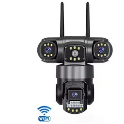 Вулична поворотна камера відеоспостереження SC-28-4G, сім-карта, три об’єктиви, дванадцять мегапікселів, нічне бачення, захист