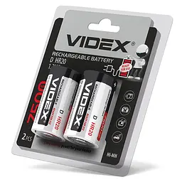 Акумулятори Videx HR20/D 7500mAh double blister/2шт VIDEX (24476-000) - мініатюра 2