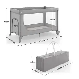 Ліжко-манеж Kinderkraft Leody Up Grey (KCLEODUPGRY0000) - мініатюра 5