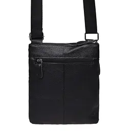 Чоловіча сумка Borsa Leather K1307 24x21x1 см Чорний (14715) - мініатюра 3