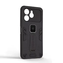 Чехол для TECNO Spark 40 4G, Proover, черный, с подставкой и магнитом, противоударный, ударопрочный, бронированный, панель-накладка, защита всего корпуса, термополиуретан (TPU) + поликарбонат (PC), ArmorStandart (ARM87279) - мініатюра 2