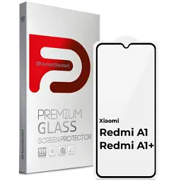 Скло захисне Armorstandart Full Glue Xiaomi Redmi A1 / A1+ / Poco C50 Black (ARM62819)