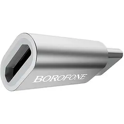 Перехідник Borofone BV4 adapter Micro-USB to Type-C Silver - мініатюра 2