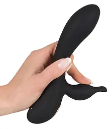 Вібратор-кролик Cleopatra Rabbit 19.7 см чорний - мініатюра 3