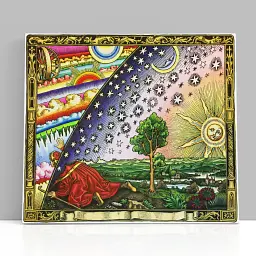 Інтер'єрна картина Край Землі, Flammarion, Фламмаріон, Всесвіт, астрономія, 50×60 см (id7347)