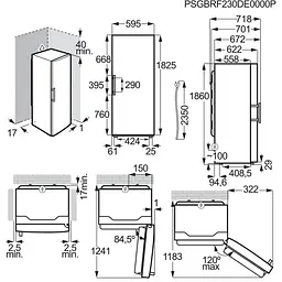 Морозильна камера Electrolux 186x60х65, 278л, E, NF, інв., нерж - мініатюра 6