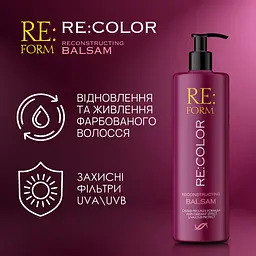 Реконструюючий бальзам Re:form Re:color Збереження кольору і відновлення фарбованого волосся 400 мл - мініатюра 4