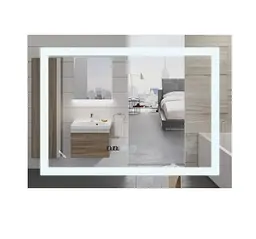 Дзеркало Mixxus Warm MR02-80x60 (годинник, LED-підсвічування, антизапотівання) (MI6004) - мініатюра 1