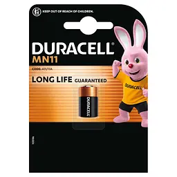Батарейка Duracell MN11 6V спеціальна лужна, A11 / 11A, 1 шт. в упаковці (5007387) - мініатюра 1