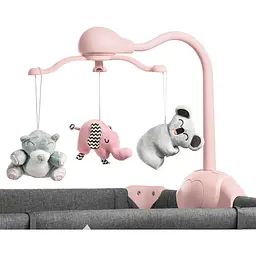 Ліжко-манеж з пеленатором Kinderkraft Joy Pink сіре з рожевим (00-00158383) - мініатюра 8