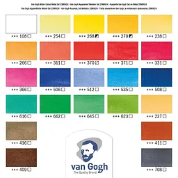 Набір акварельних фарб Van Gogh 24 кювети + пензлик Royal Talens (8712079048907) - мініатюра 9