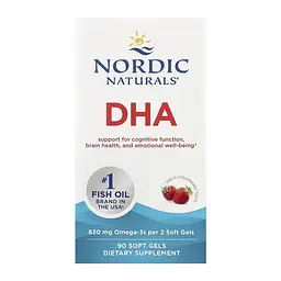 Омега-3 риб'ячий жир Nordic Naturals DHA для серця, мозку та зору 90 софтгелів