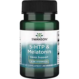 Амінокислота Swanson 5-HTP & Melatonin, 30 капсул