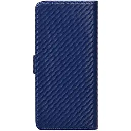 Чохол-книжка Toto Book Carbon Fiber Universal Cover 4.7-5.3" Navy Blue - мініатюра 2