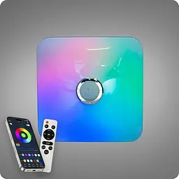 Люстра світлодіодна 517 Dlight RGB з пультом і колонкою 80Вт Білий (02149) - мініатюра 3