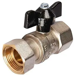 Кран кульовий RAFTEC 3/4" з накид. гайкою ЗВ, DN20, PRBM2, метелик, BLACK