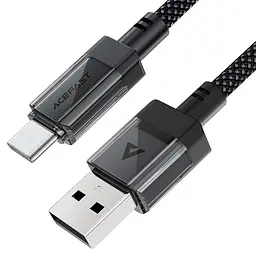 Дата кабель Acefast C12-04 USB to Type-C 3A (1.2m) Black - мініатюра 2