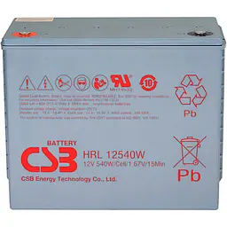 Акумулятор CSB AGM 12V (12V/130Ah/1560Wh) (HRL12540W) [114118]