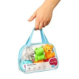 Набір розвиваючих сенсорних м'ячів та тваринок BabyOno 6 шт - мініатюра 2